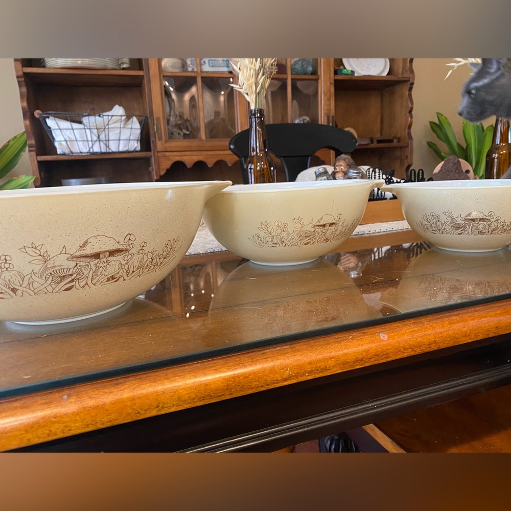 Pyrex Mushroom Set
